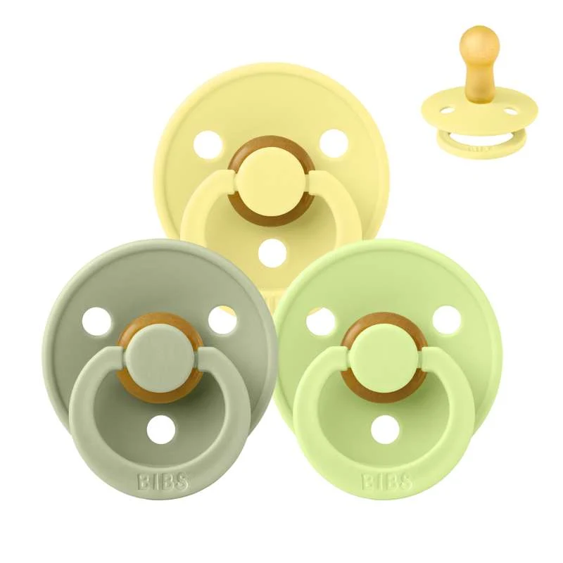 Bibs Rund Colour Napp - bundle - 3 st. - strl. 2 - Lovely Lime