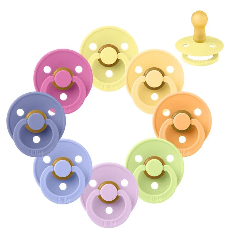 Bibs Round Colour Pacifier - bundle - 8 pcs. - sz. 2 - Sweet Sorbet