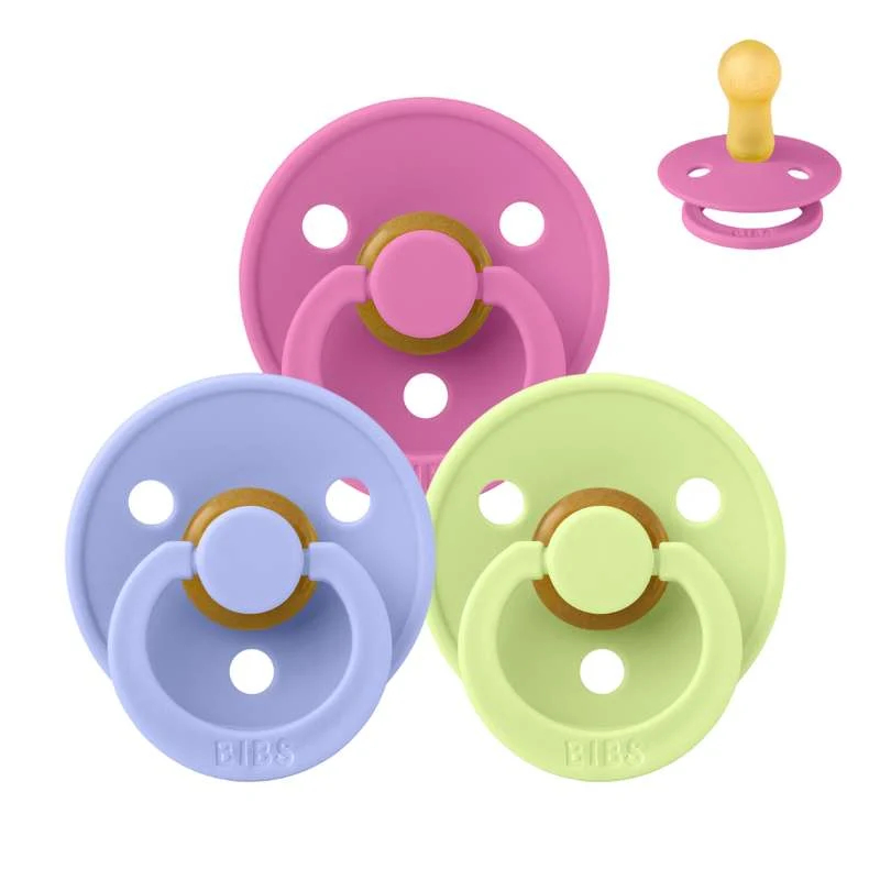 Bibs Rund Colour Napp - bundle - 3 st. - strl. 2 - Sweet Sorbet
