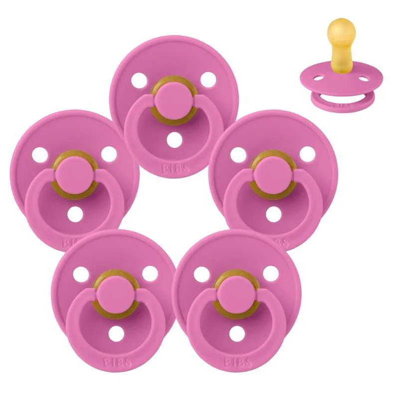 Bibs Rund Colour Napp - bundle - 5 st. - strl. 2 - Bubbelgum