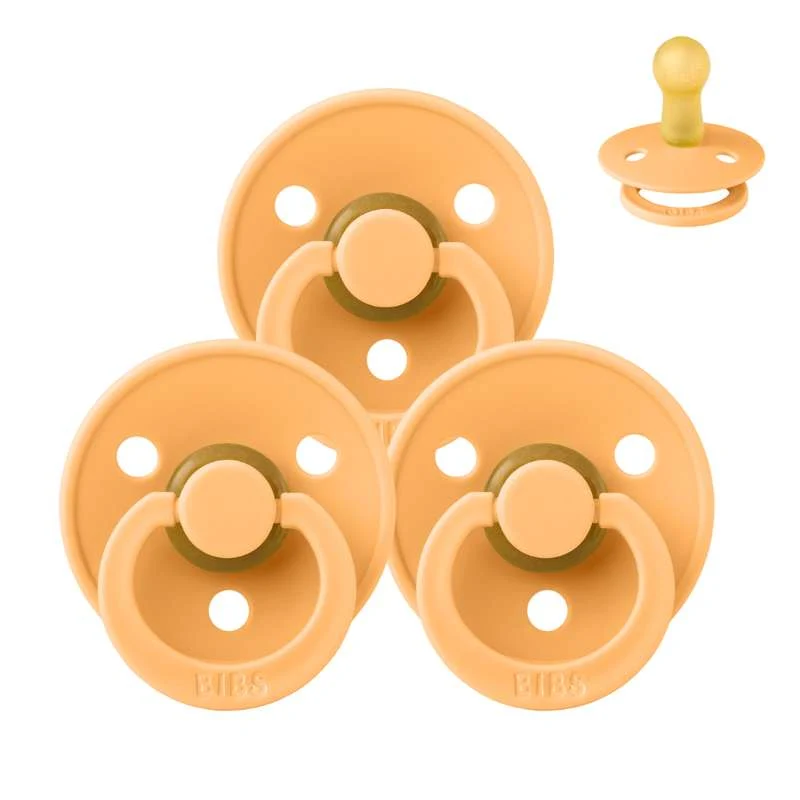 Bibs Round Colour Pacifier - bundle - 3 pcs. - sz. 2 - Sunkissed