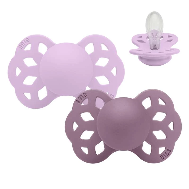 BIBS Symmetric Infinity Sut - 2-Pack - sz. 2 - Silicone - Violet Sky/Mauve