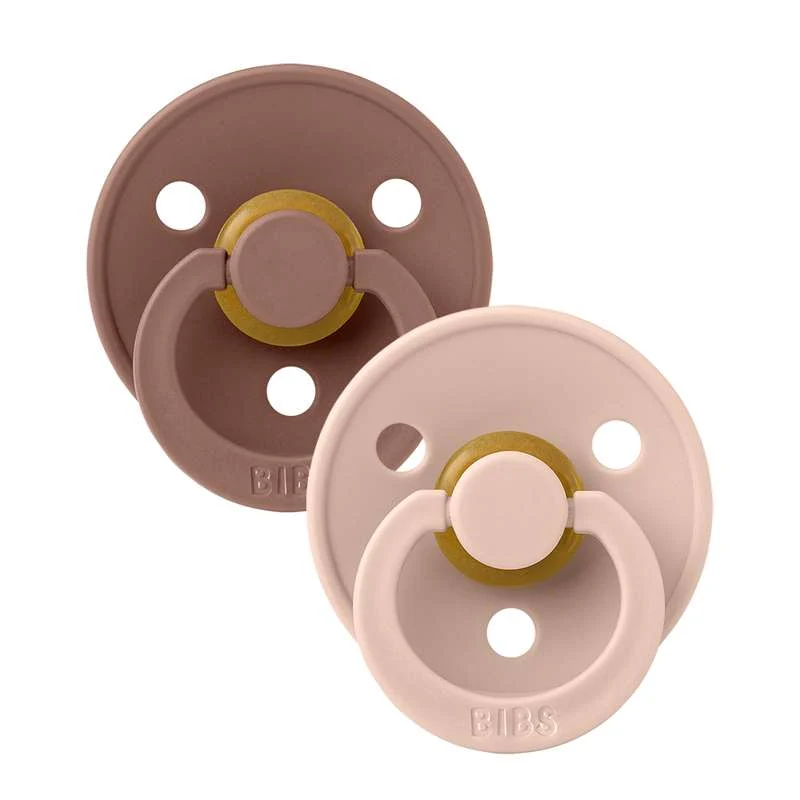 Bibs Anatomical Colour Pacifier - 2-Pack - sz. 1 - natural rubber - Blush/Woodchuck