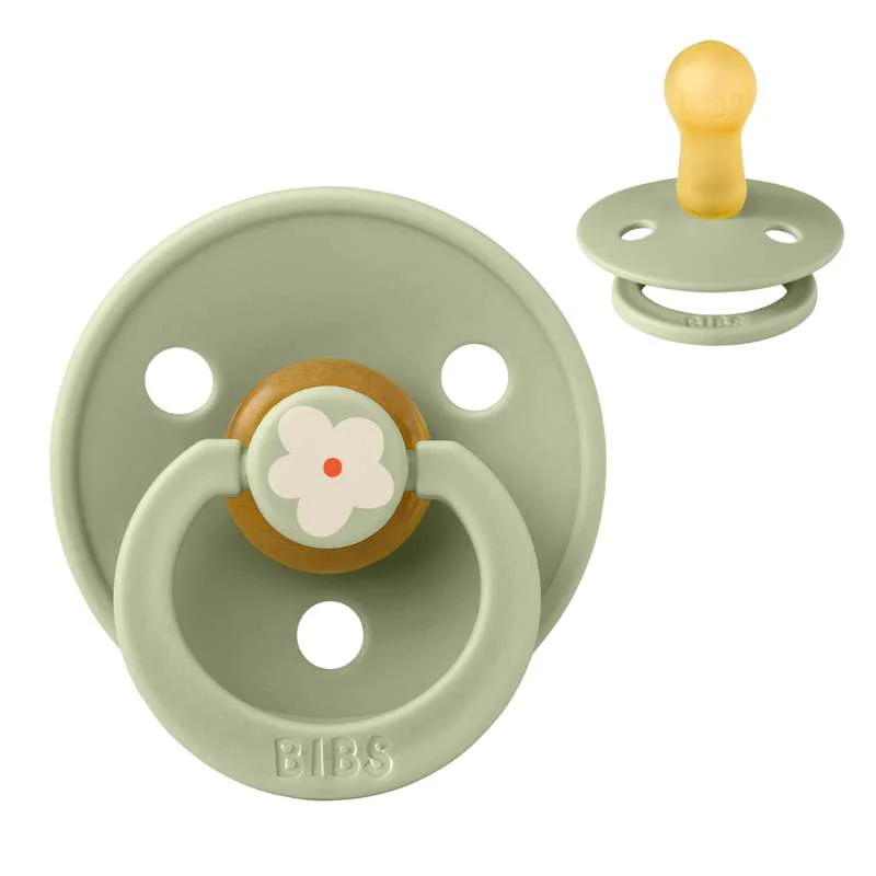 BIBS Rund Colour Napp - Strl. 2 - Naturgummi - Jasmine Studio - Sage