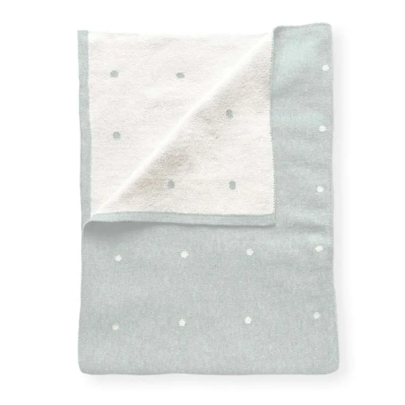 Alfabetdyr Baby blanket in Organic Cotton - Dusty Mint