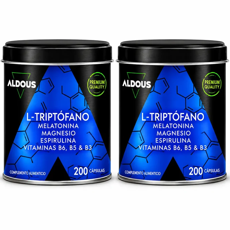 Aldous Labs L-Tryptophan Premium Melatonin 1,78 Mg Magnesium, 200 Veggie Capsules , pack 2