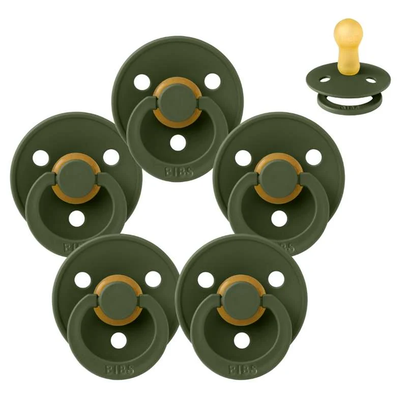 Bibs Rund Colour Napp - Sampak - 5 st. - strl. 2 - Jägare Grön