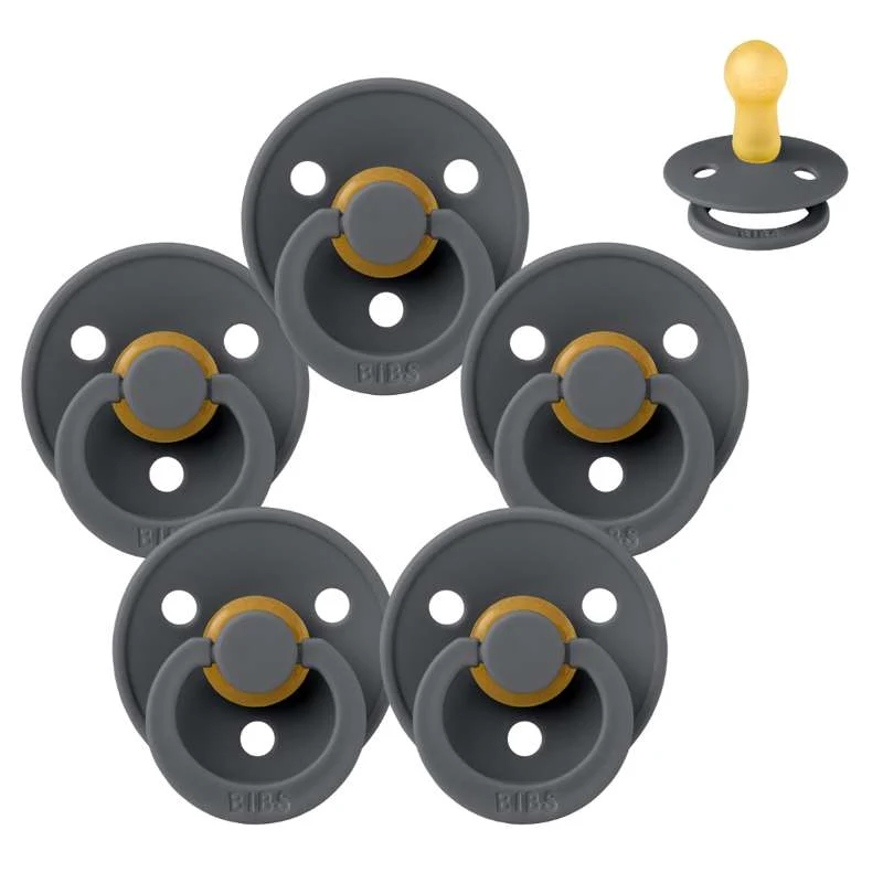 Bibs Round Colour Pacifier - bundle - 5 pcs. - sz. 2 - Iron
