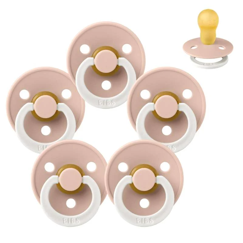 Bibs Rund Colour Napp - Sampak - 5 st. - strl. 3 - GLOW - Blush