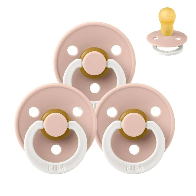 Bibs Rund Colour Napp - Sampak - 3 st. - strl. 3 - GLOW - Blush