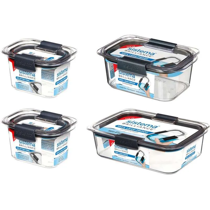 Sistema Matförvaring - Brilliance - 4-Pack - Svart