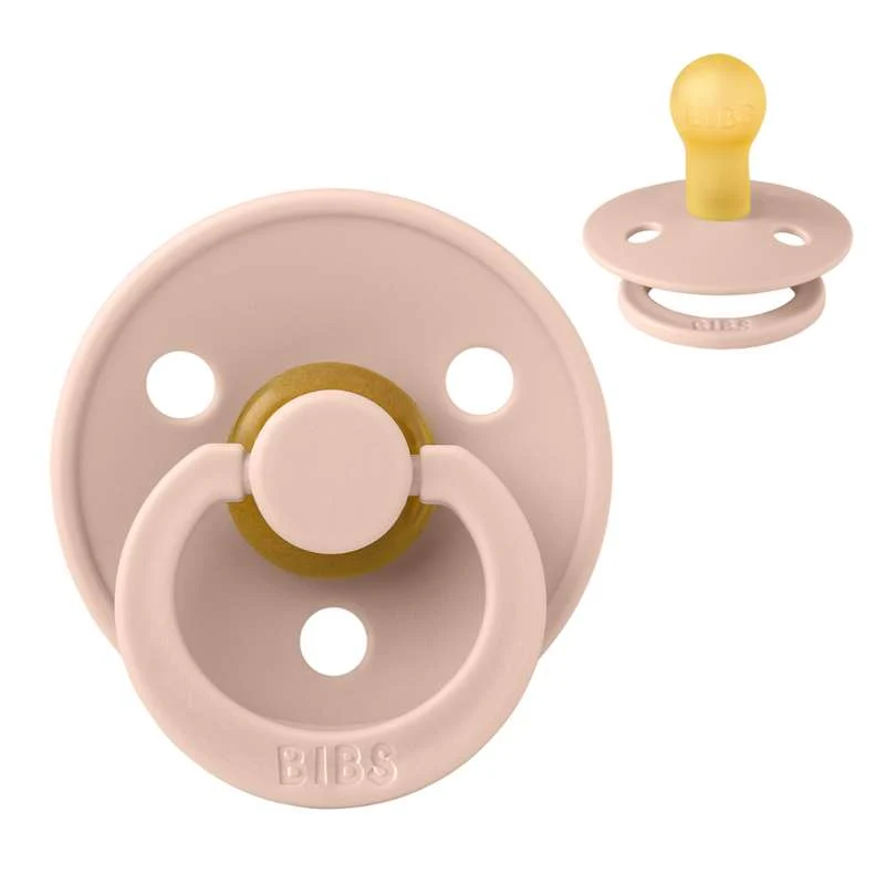 Bibs Round Colour Pacifier - sz. 1 - natural rubber - Blush