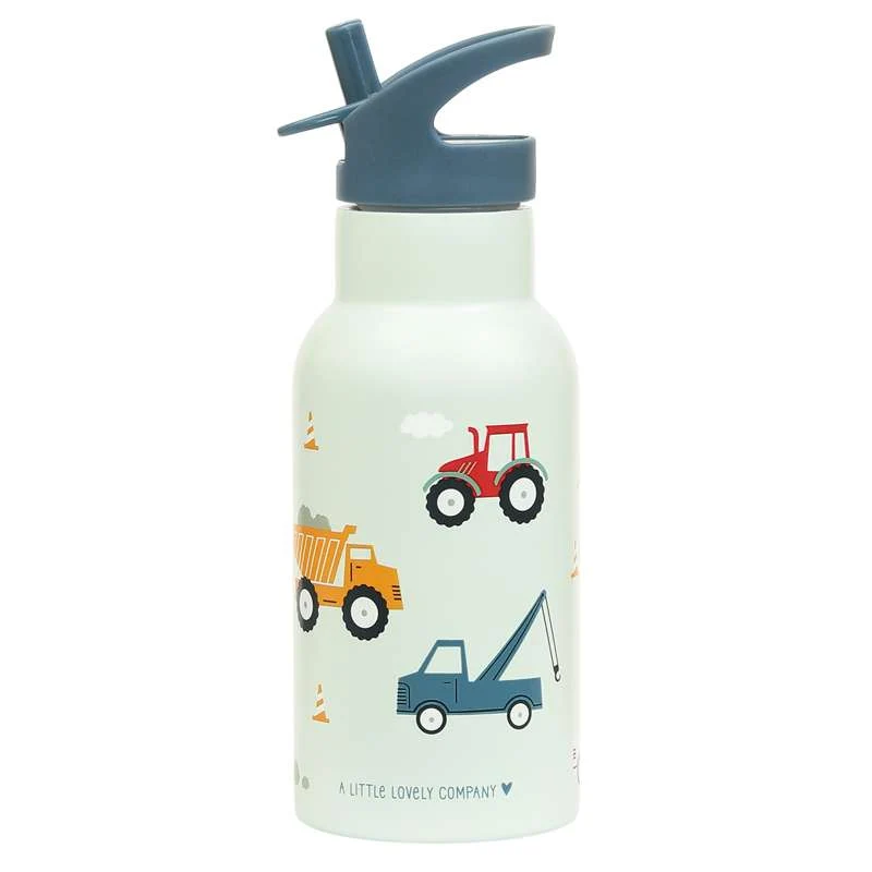 A Little Lovely Company Ståldrikkedunk - 350ml - Vehicles