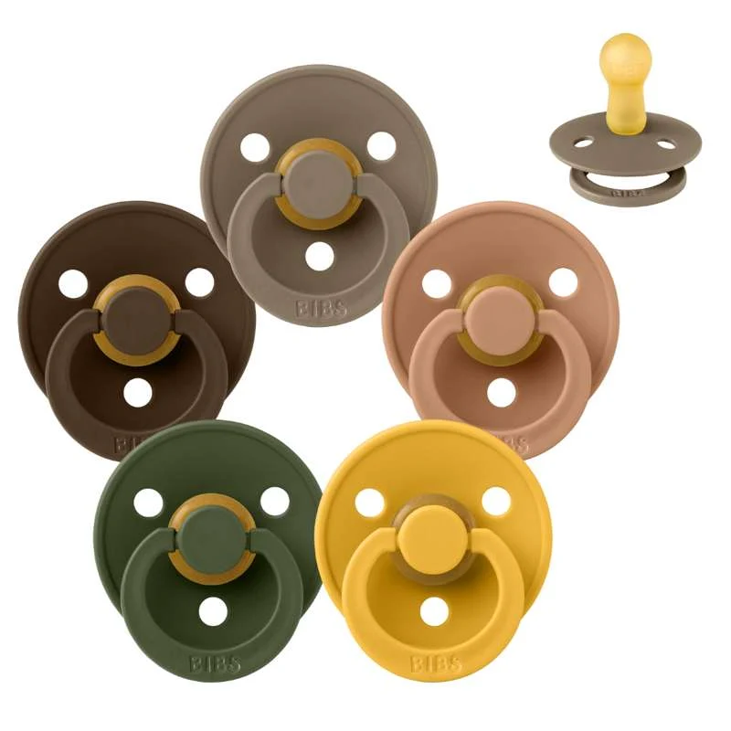 Bibs Rund Colour Napp - bundle - 5 st. - strl. 2 - Höstglädje