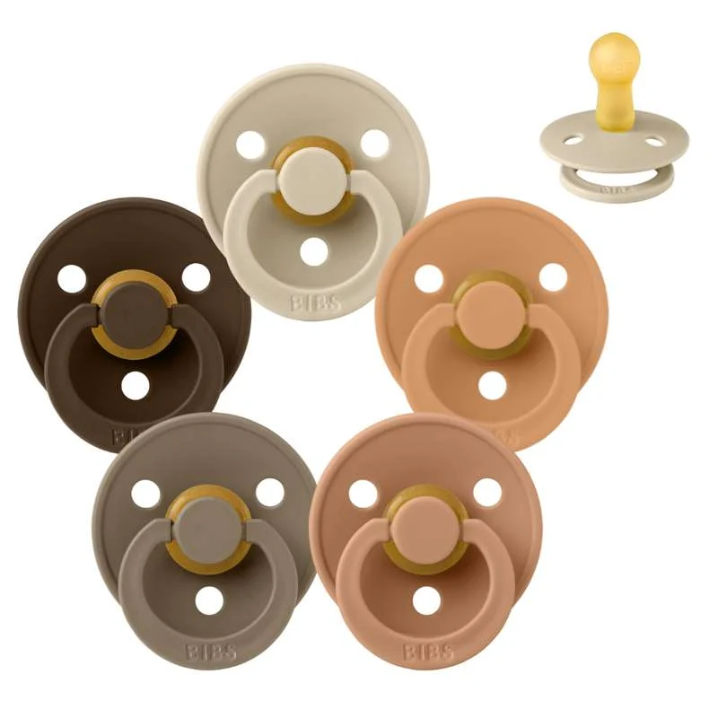 Bibs Rund Colour Napp - bundle - 5 st. - strl. 2 - Down to Earth