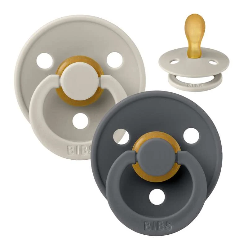 BIBS Symmetric Colour Sut - 2-Pack - sz. 2 - natural rubber - Sand/Iron