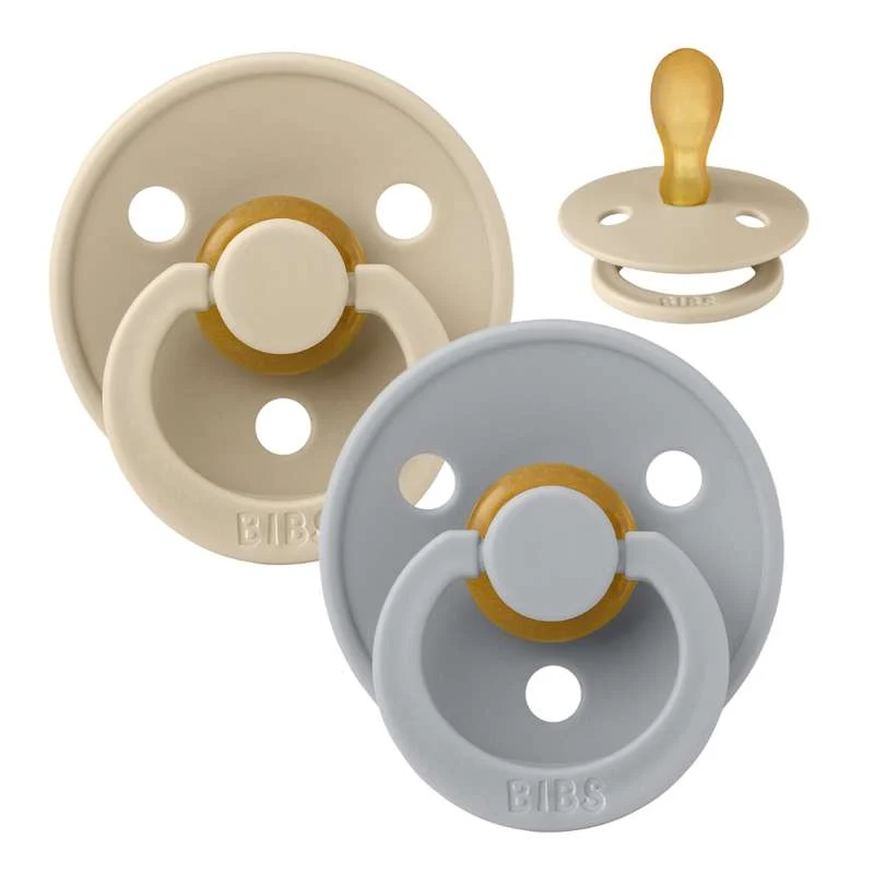 BIBS Symmetric Colour Sut - 2-Pack - sz. 2 - natural rubber - Vanilla/Cloud