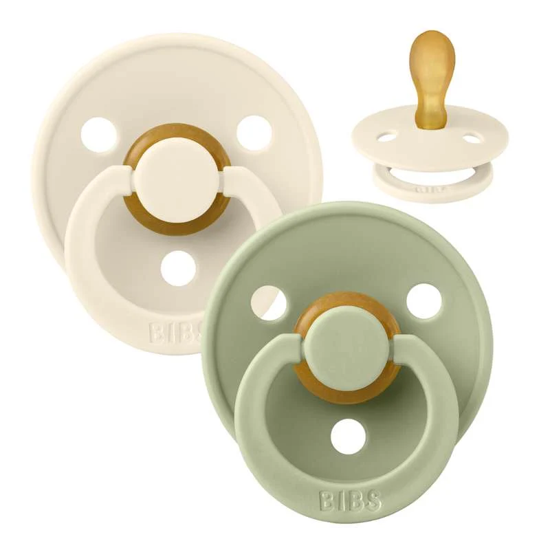 BIBS Symmetric Colour Sut - 2-Pack - sz. 2 - natural rubber - Ivory/Sage