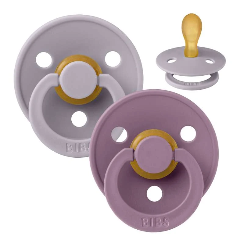 BIBS Symmetrical Colour Sut - 2-Pack - sz. 2 - natural rubber - Fossil Grey/Mauve