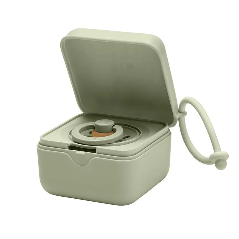 BIBS Tillbehör Nappbox - Suttebox med plats för 3 nappar - Salvia