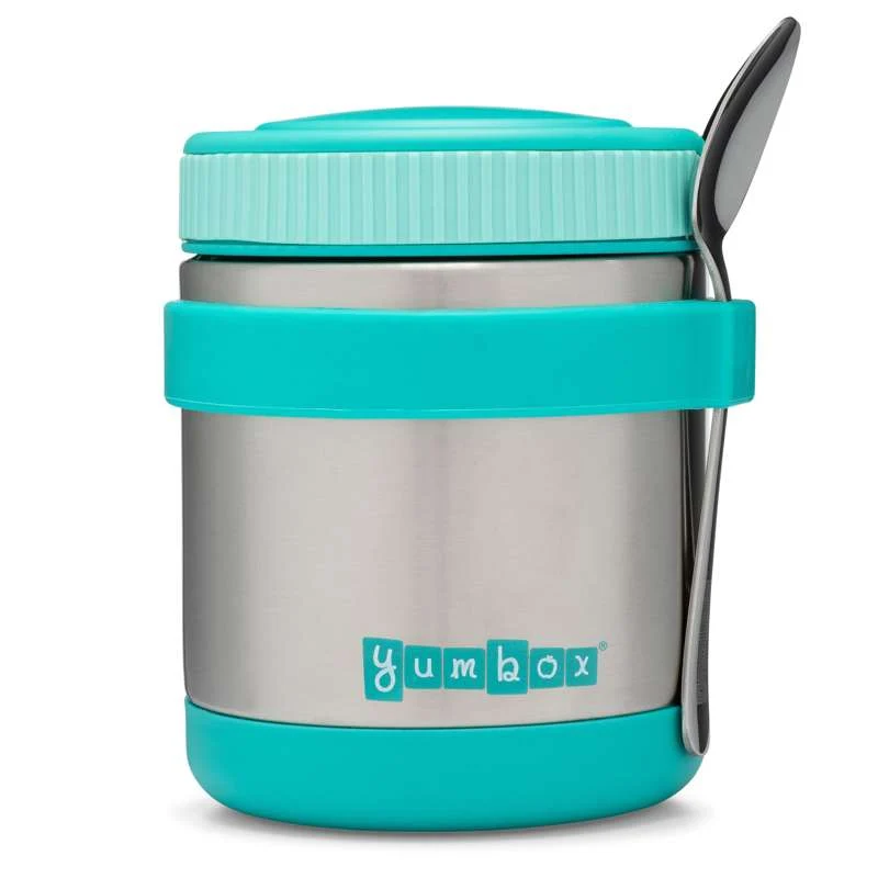 Yumbox Zuppa Termosmatbehållare med Sked - 415ml - Caicos Aqua