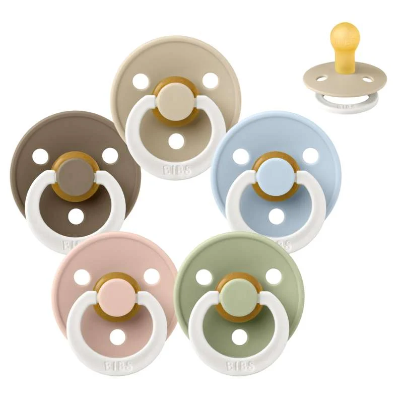 Bibs Rund Colour Napp - bundle - 5 st. - strl. 1 - Sov gott lilla vän - GLOW