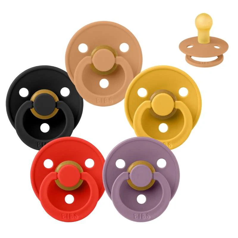 Bibs Round Colour Pacifier - bundle - 5 pcs. - sz. 1 - Happy Halloween