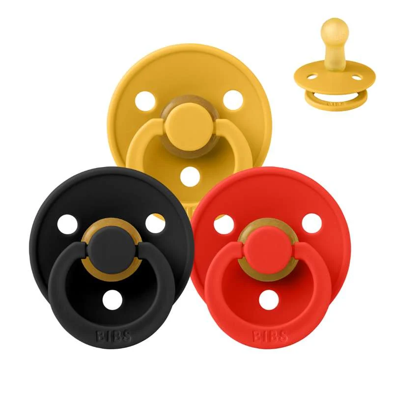 Bibs Round Colour Pacifier - bundle - 3 pcs. - sz. 2 - Happy Halloween