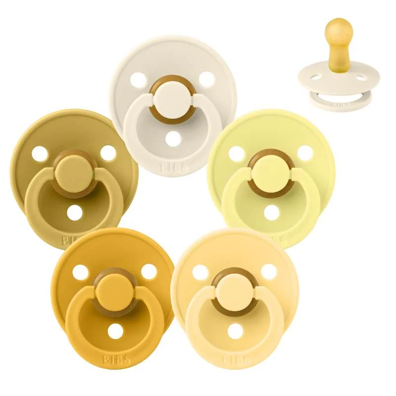 Bibs Round Colour Pacifier - bundle - 5 pcs. - sz. 2 - Let The Sunshine In