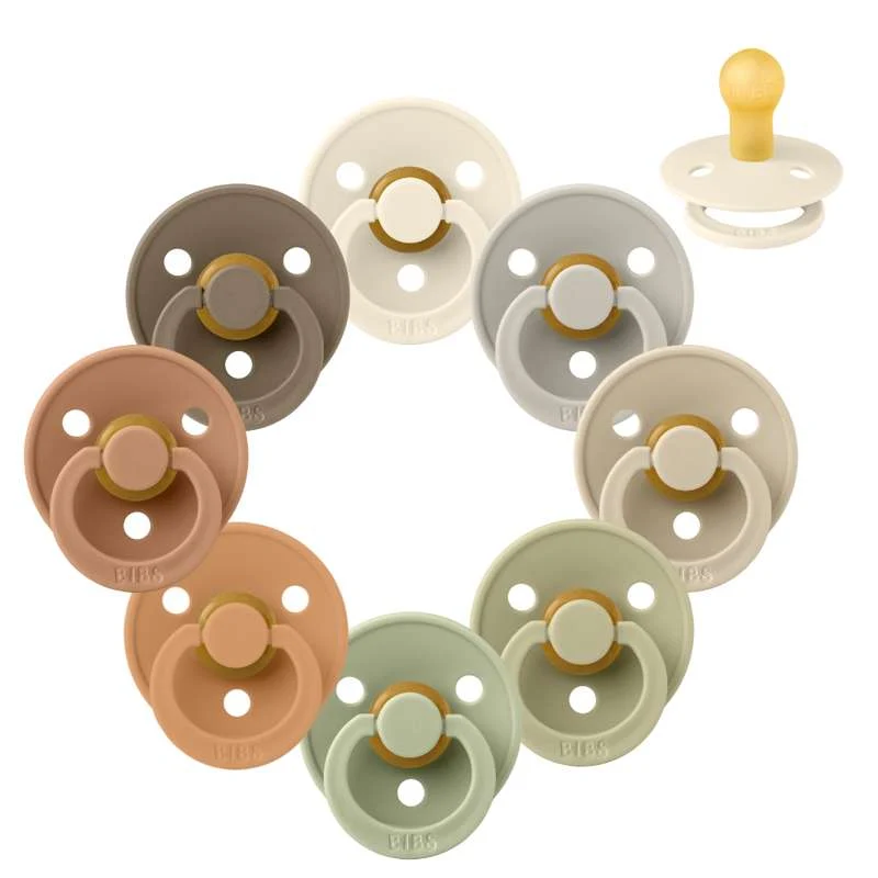 Bibs Rund Colour Napp - bundle - 8 st. - strl. 1 - Mjuk höst