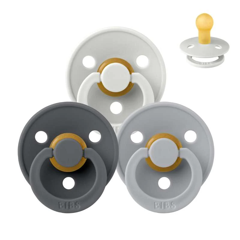 Bibs Rund Colour Napp - bundle - 3 st. - strl. 1 - Regnig dag