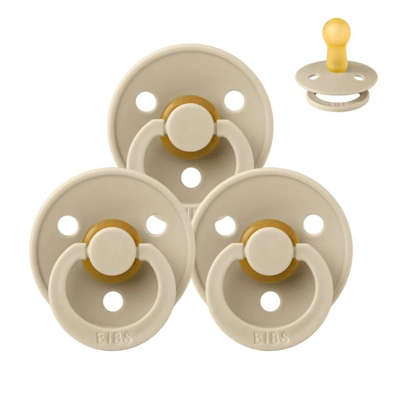 Bibs Round Colour Pacifier - bundle - 3 pcs. - sz. 2 - Vanilla