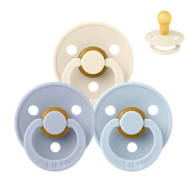 Bibs Rund Colour Napp - bundle - 3 st. - strl. 1 - Mjuk och Klar