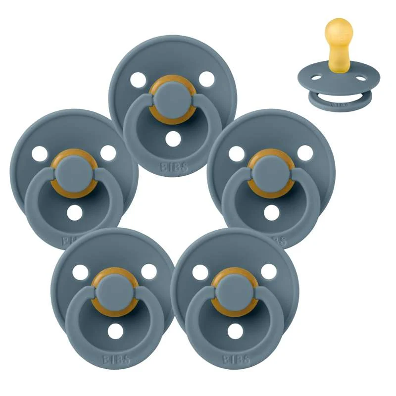 Bibs Round Colour Pacifier - bundle - 5 pcs. - sz. 2 - Petrol
