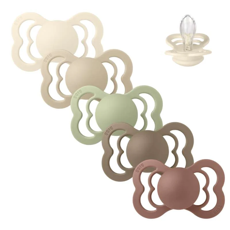 BIBS Symmetrisk Supreme Napp - Sampack - 5 st. - Stl. 2 - Soft Autumn