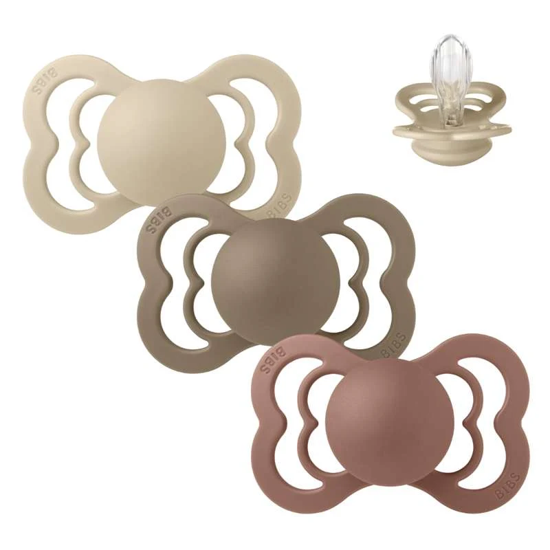 BIBS Symmetrical Supreme Pacifier - Multipack - 3 pcs. - Size 2 - Down to Earth