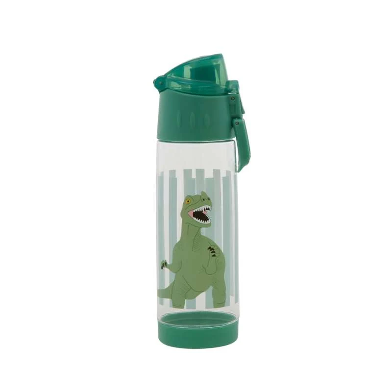 RICE Drink bottle with straw function - Dino - 500 ml. - Green