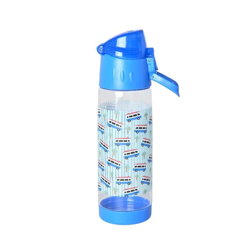 RICE Drickflaska med sugrörsfunktion - Bil - 500 ml. - Blå