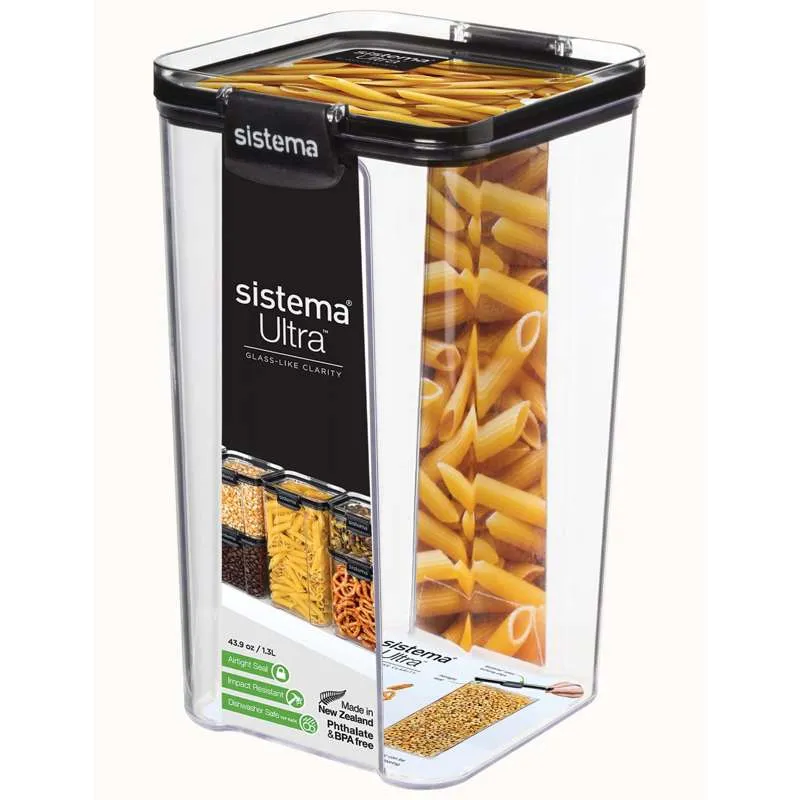 Sistema Matförvaring - Tritan Ultra - Fyrkantig - 1.3L - Svart