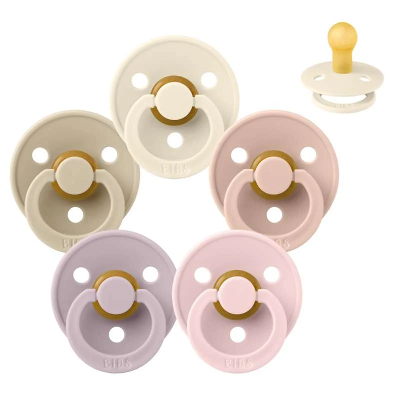 Bibs Rund Colour Napp - bundle - 5 st. - strl. 1 - Soft and Gentle