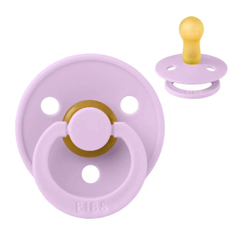 Bibs Round Colour Pacifier - sz. 2 - natural rubber - Violet Sky