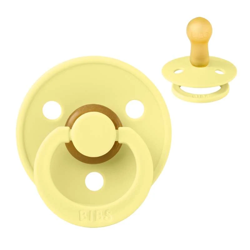 Bibs Round Colour Pacifier - sz. 2 - natural rubber - Sunshine