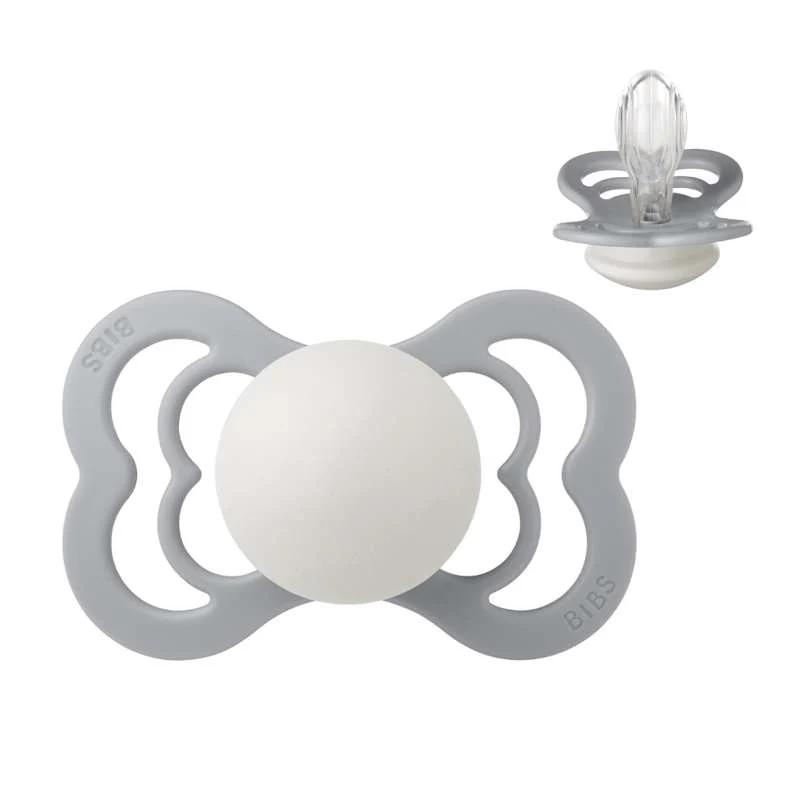 BIBS Symmetrisk Supreme Napp - Str. 2 - Silikon - GLOW - Cloud