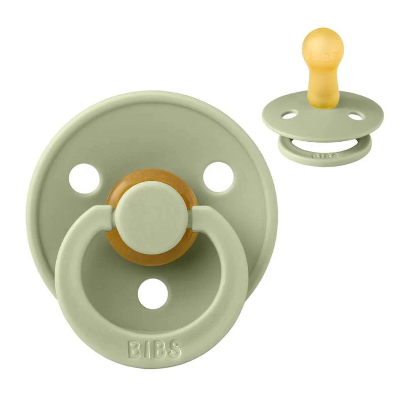 Bibs Round Colour Pacifier - sz. 2 - natural rubber - Sage