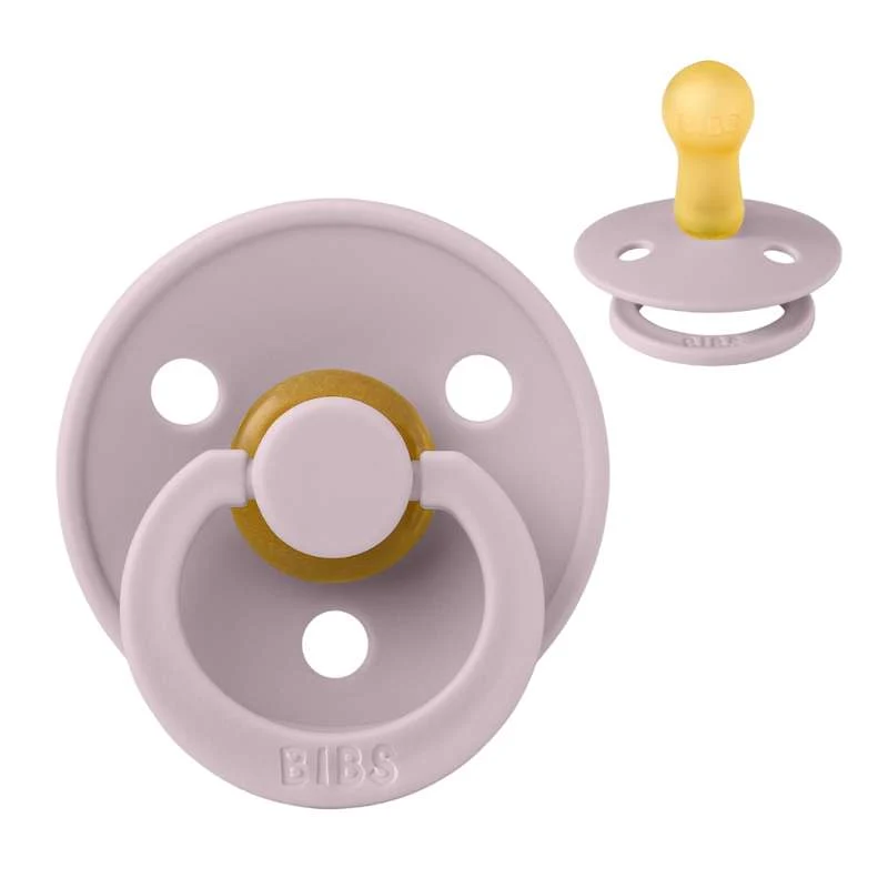 Bibs Round Colour Pacifier - sz. 2 - natural rubber - Dusk Lilac