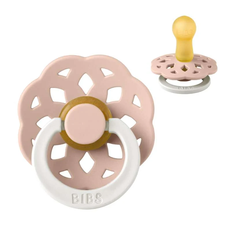 BIBS Rund Boheme napp - Str. 2 - Naturgummi - GLOW - Blush