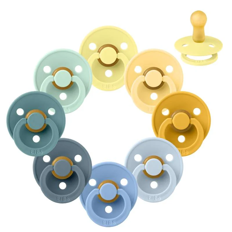 Bibs Round Colour Pacifier - bundle - 8 pcs. - sz. 2 - Summer at The Beach