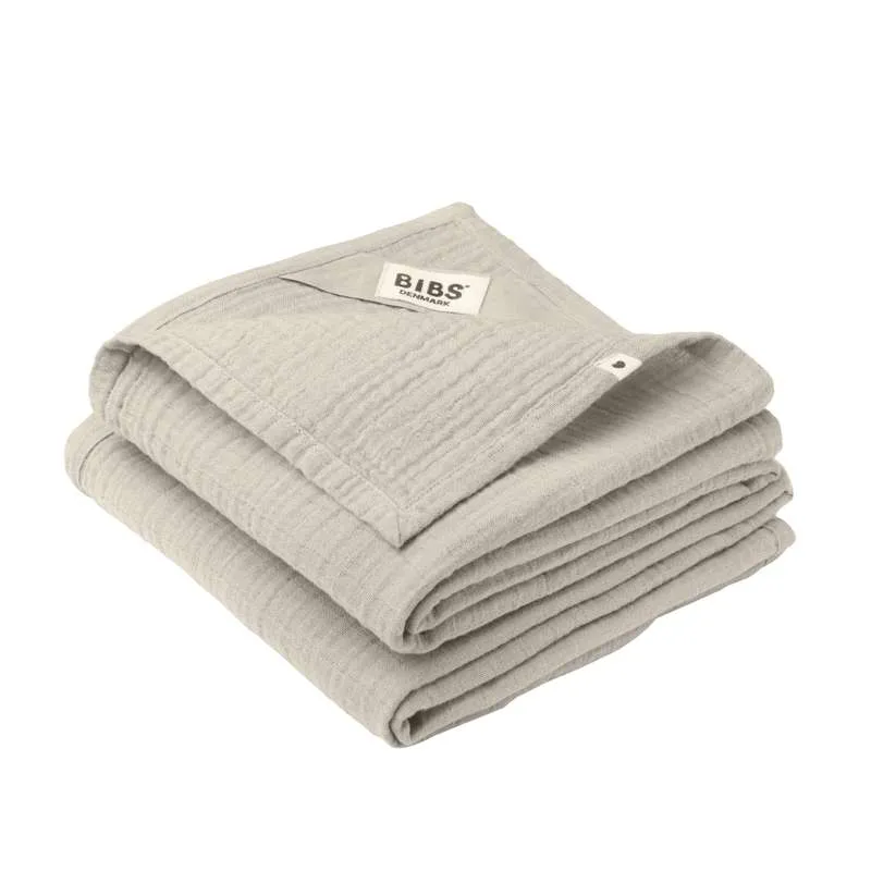 BIBS Sleep - Muslin Cloth in 2-Pack - 70x70 cm. - Sand