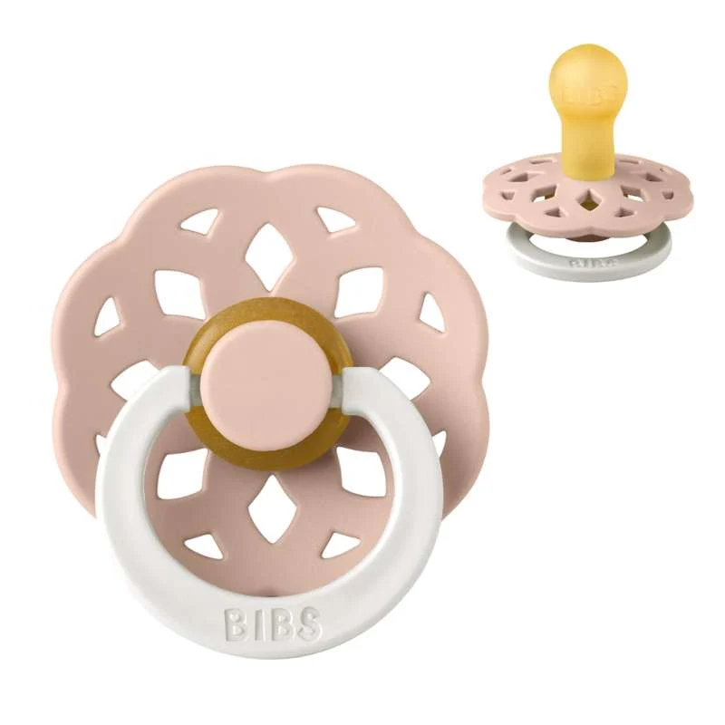 BIBS Rund Boheme napp - Str. 1 - Naturgummi - GLOW - Blush