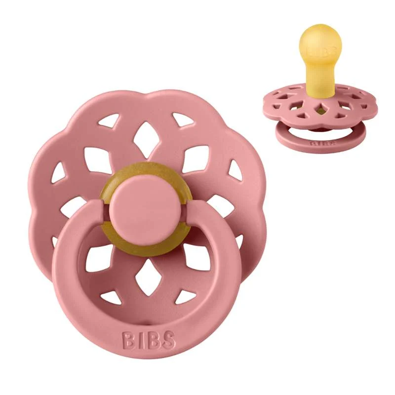 BIBS Rund Boheme napp - Str. 1 - Naturgummi - Dusty Pink